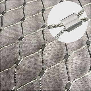 Safety Netting for Balcony 304 Stainless Steel Rope Net, Flexible Cable Safety Mesh, Garden Playground Protection Net, Animal Poultry Barrier Fence (Color : Mesh 10cm, Size : 1x4m/3.3x13.1ft)