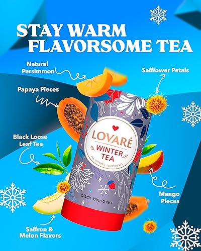 Vista 37 de LOVARE 1001 Nights - Té de hojas sueltas de 2.82 oz, fabricado en Ucrania, té negro y verde, manzana, aciano, caléndula, rosa, pétalos de cártamo