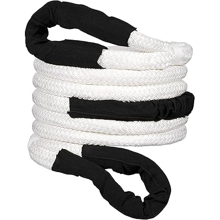 Amazon Com Asr 越野動力恢復繩 重型牽引繩 可恢復車輛 Suv 沙灘車等 1 英吋x 英尺 白色 汽車