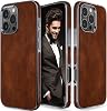 LOHASIC Designed for iPhone 13 Leather Case, Luxury Business Premium Classic Cover Soft Anti-Scratch Shockproof Protective Phone Cases Compatible with iPhone 13 6.1 2021 5G - Black Gold