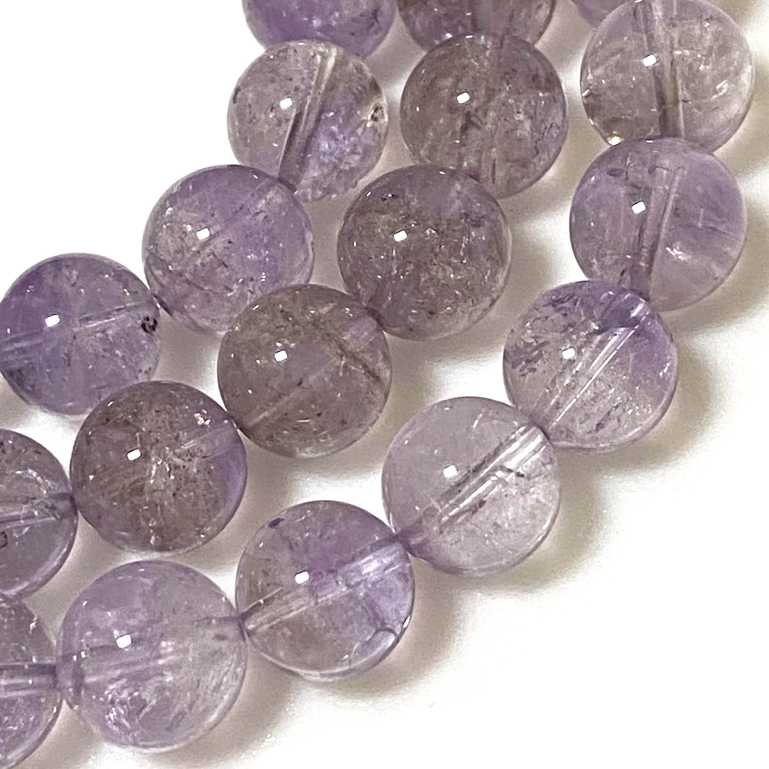 Amazon.co.jp: ストーンビーズ ラベンダーアメジスト 数珠玉 10mm  