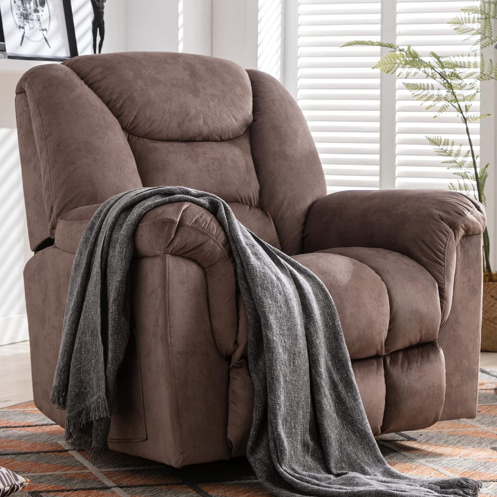 ANJ Rocker Recliner Chair Oversized Manual