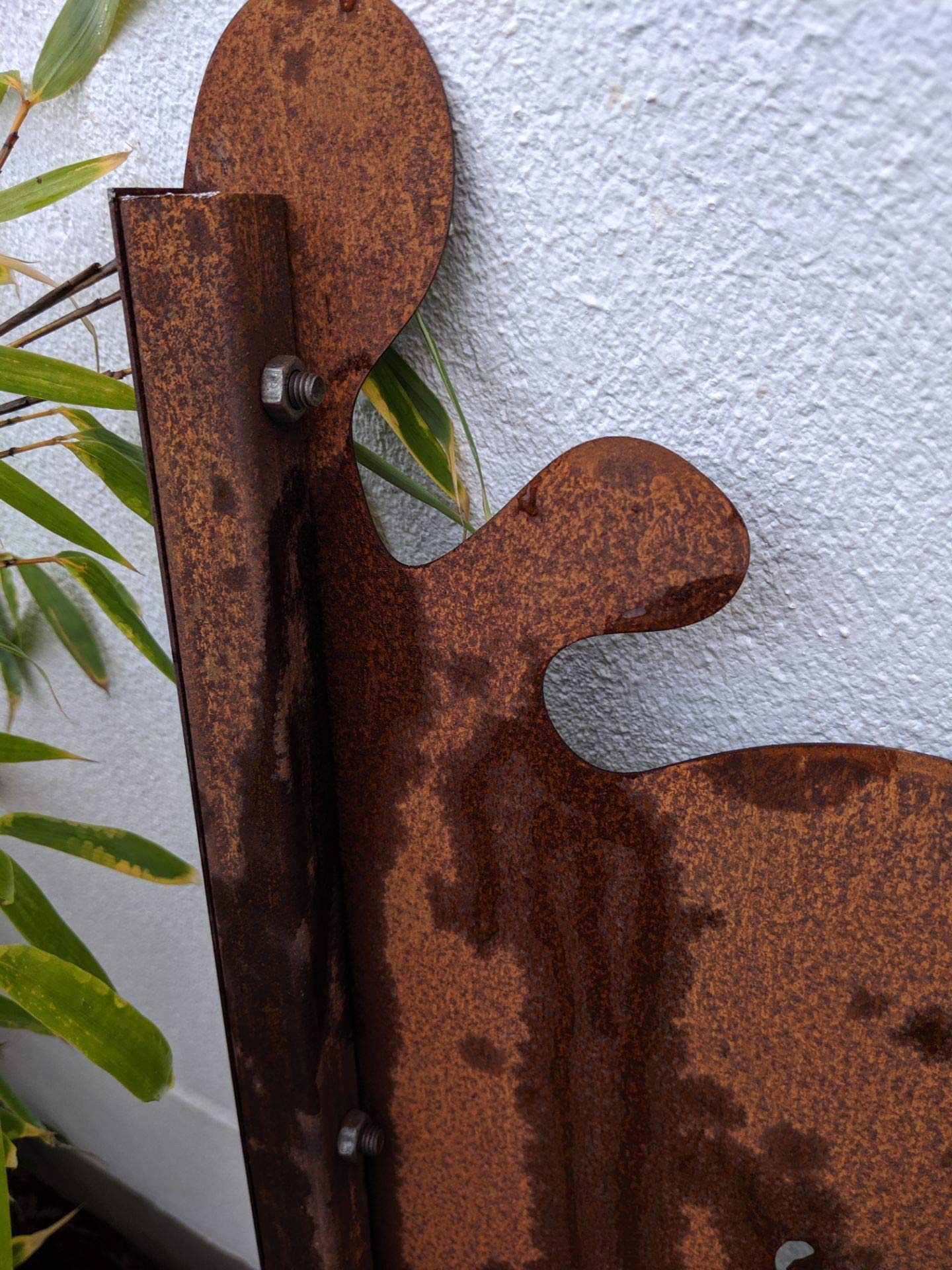 Zen Man Edelrost GartenTafel Peace Garten Metall Tafel Rost Schild Text GartenDeko Figure Rost Frieden Gartenstecker Handarbeit 20 * 2.1 * 130cm 032011