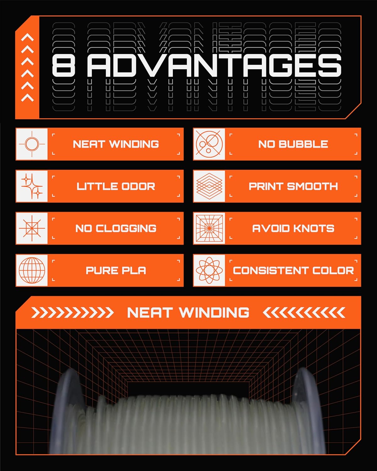 R3D PLA Filament 1.75mm, 0-370 mm/s High Speed PLA Printing, Dimensional Accuracy +/- 0.02mm, 1KG (2.2lbs) Clear Plastic Spool 3D Printer Filament (Transparent) - Image 6