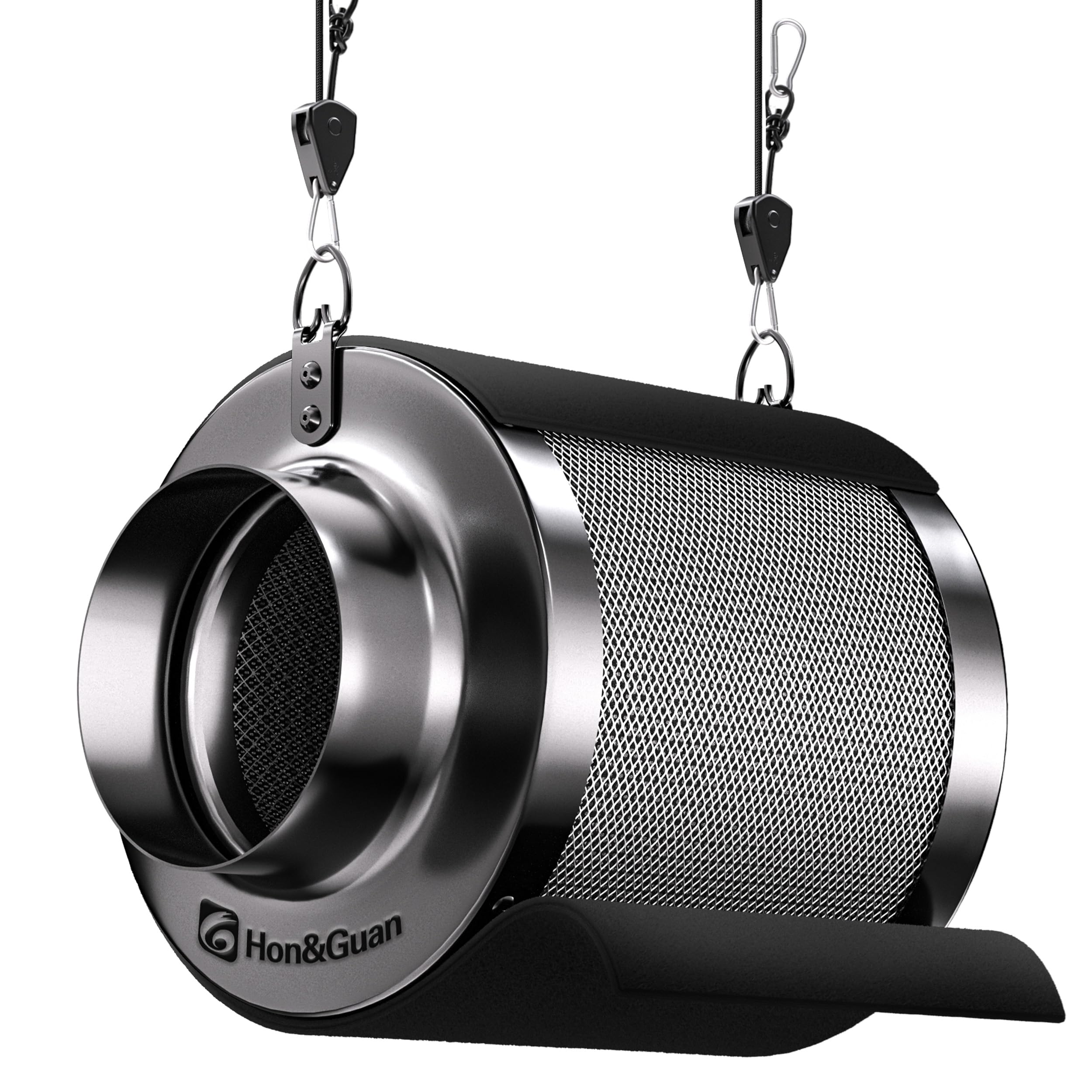 Hon&Guan Aktivkohlefilter Grow 150mm X 200mm, Kohlefilter mit 38mm Dickes RC48 Leichtes Carbon für Geruchskontrolle, Geruchsentfernung Luftwäscher für Rohrventilator, Growzelte, Growbox