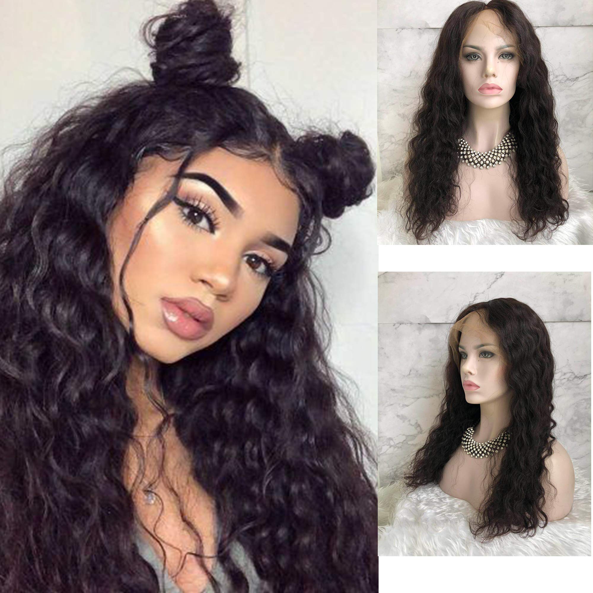 360 Lace Frontal Wigs Human Hair Wigs Virgin Brazilian Human Hair Body Wave Lace front Wig Pre-Plucked with Baby Hair Natural Hairline for Black Women 18inch 150% Density