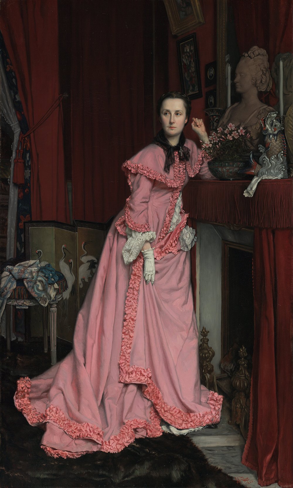 Portrait of The Marquise James Tissot grand tableau pour habiller un grand mur
