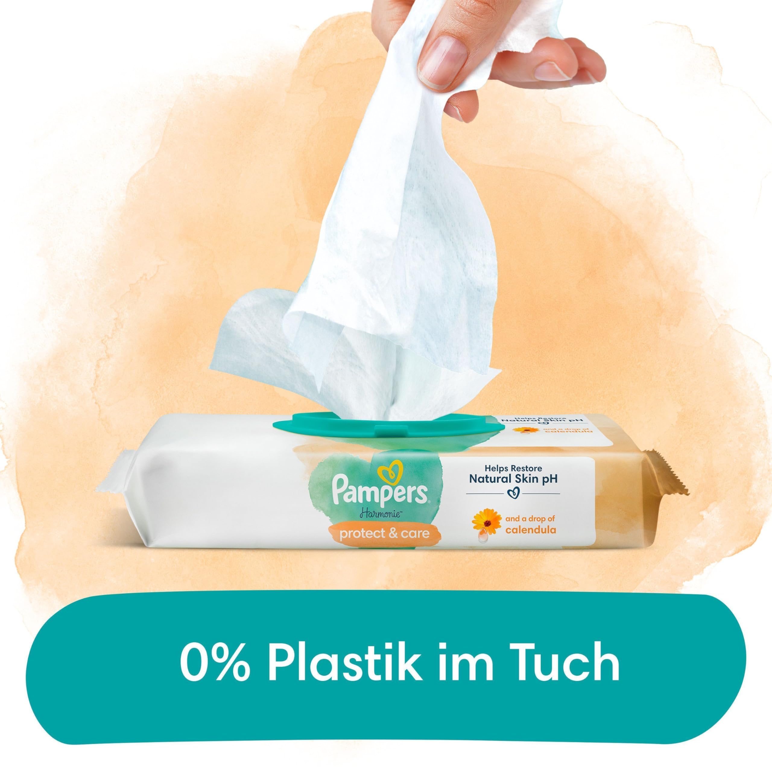Pampers Harmonie Protect & Care Baby Feuchttücher, 24 x 44 stück, die helfen, den natürlichen pH-Wert der Haut wiederherzustellen, 1056 Feuchttücher