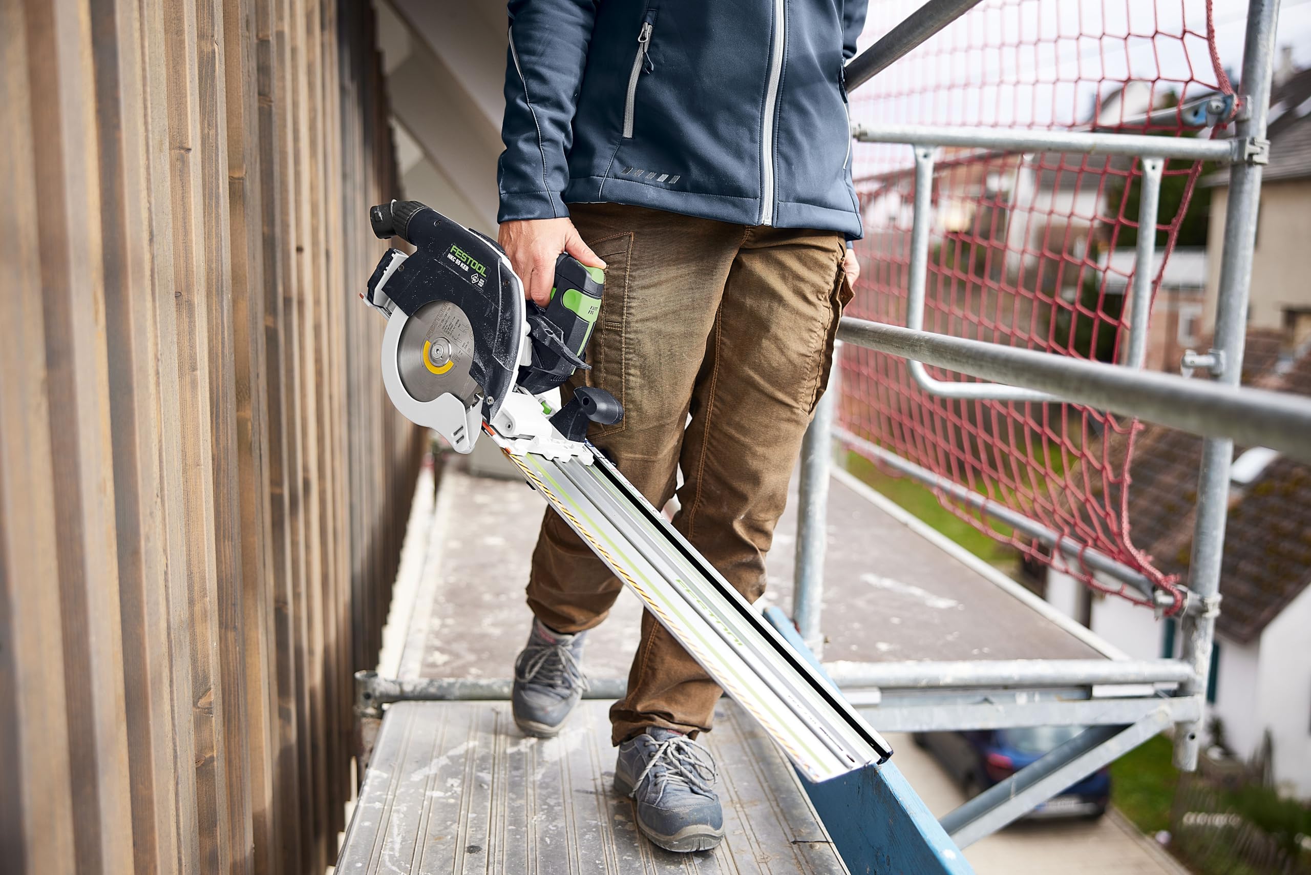 Festool Akumulatorowa ręczna piła tarczowa HKC 55 KEB-Basic-FSK 420 – wydajna piła tarczowa 18 V, mobilne piłowanie, precyzyjne cięcie, KickbackStop