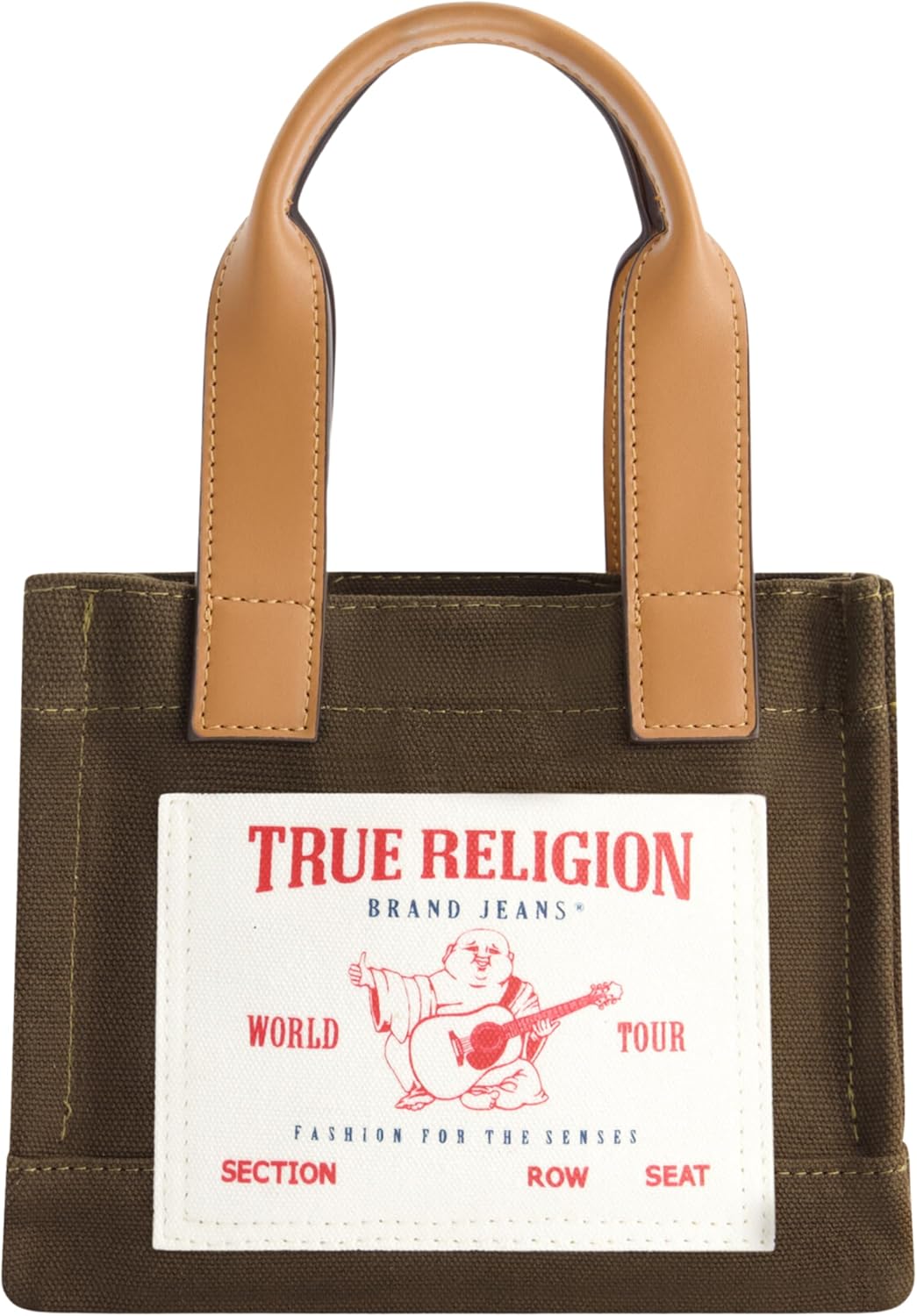 True Religion Tote Bag, Women's Mini Travel Shoulder Bag with Adjustable Strap