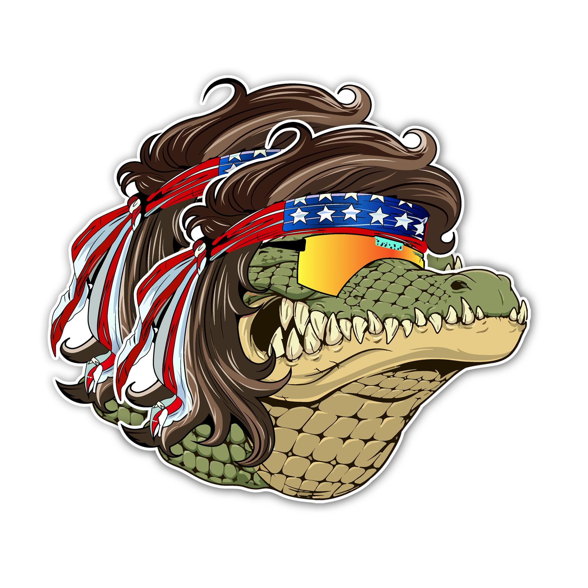 Got Mullet ? Sticker - Decal - Die Cut - Gray 12.50" X 4.64