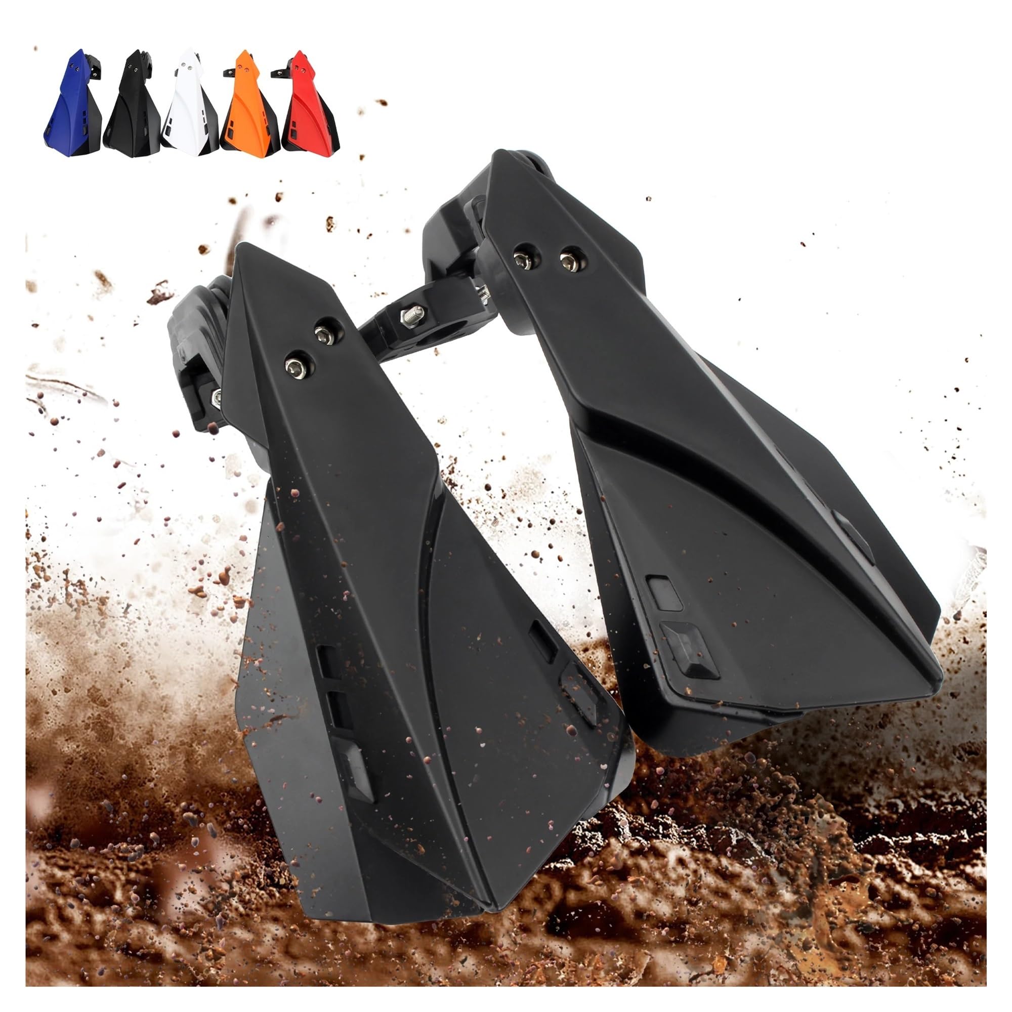 Paramani per moto Manubrio per moto da 7/8 "22 mm. Paramani antivento a doppio strato(Nero)