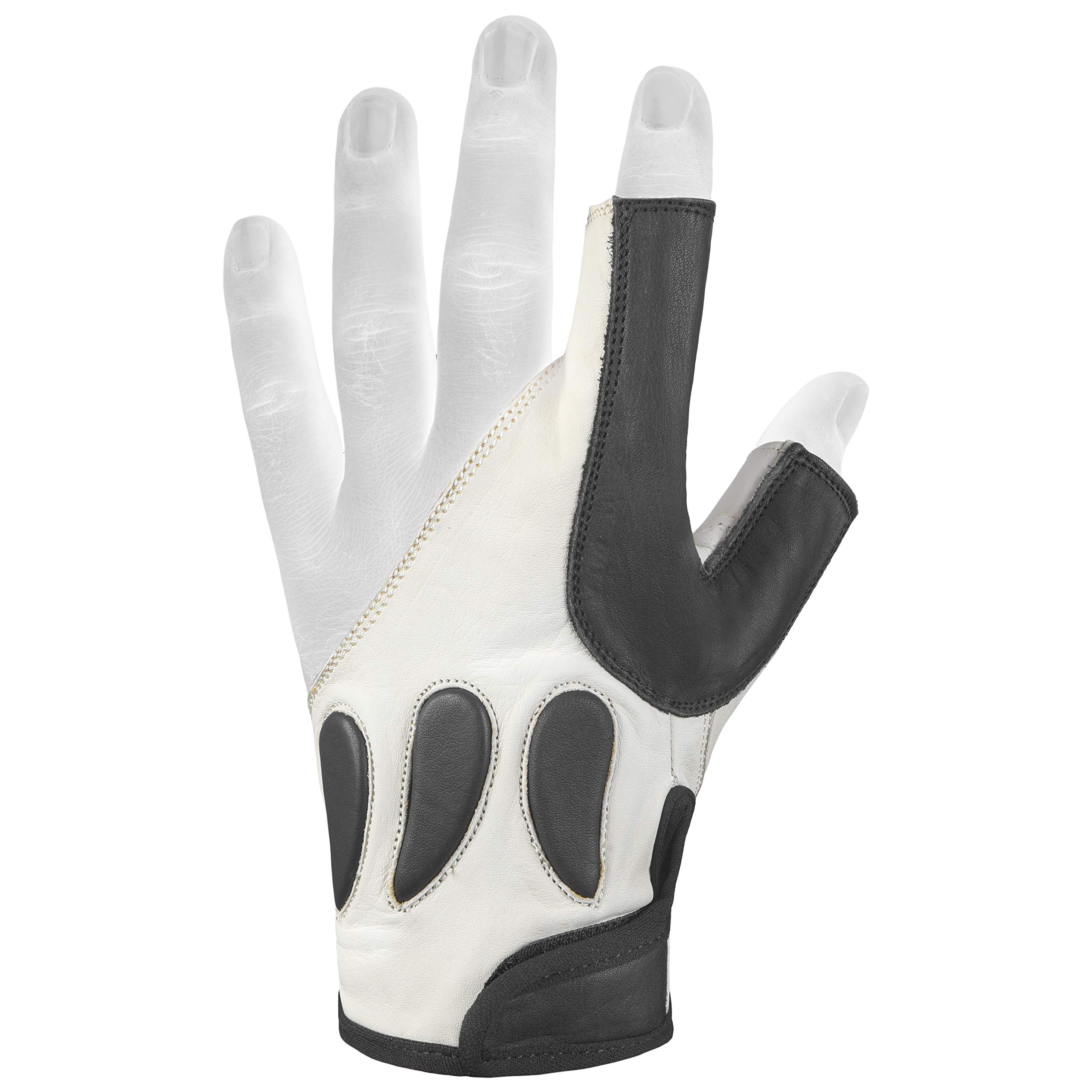 Daskz Leathers Italian Leather Archery Bow Glove for Right-Handed Shooters – Worn on Left Hand – Padded Back – 100% Real Leather – Beige, Black, Light Brown, Dark Brown — image 1