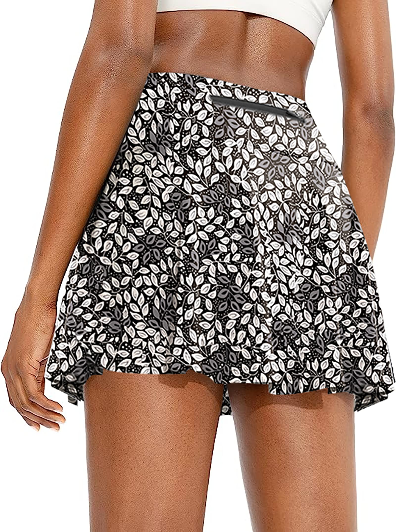 Jhsnjnr Falda plisada de tenis para mujer con bolsillos, pantalones cortos de cintura alta, atlética, para golf y correr