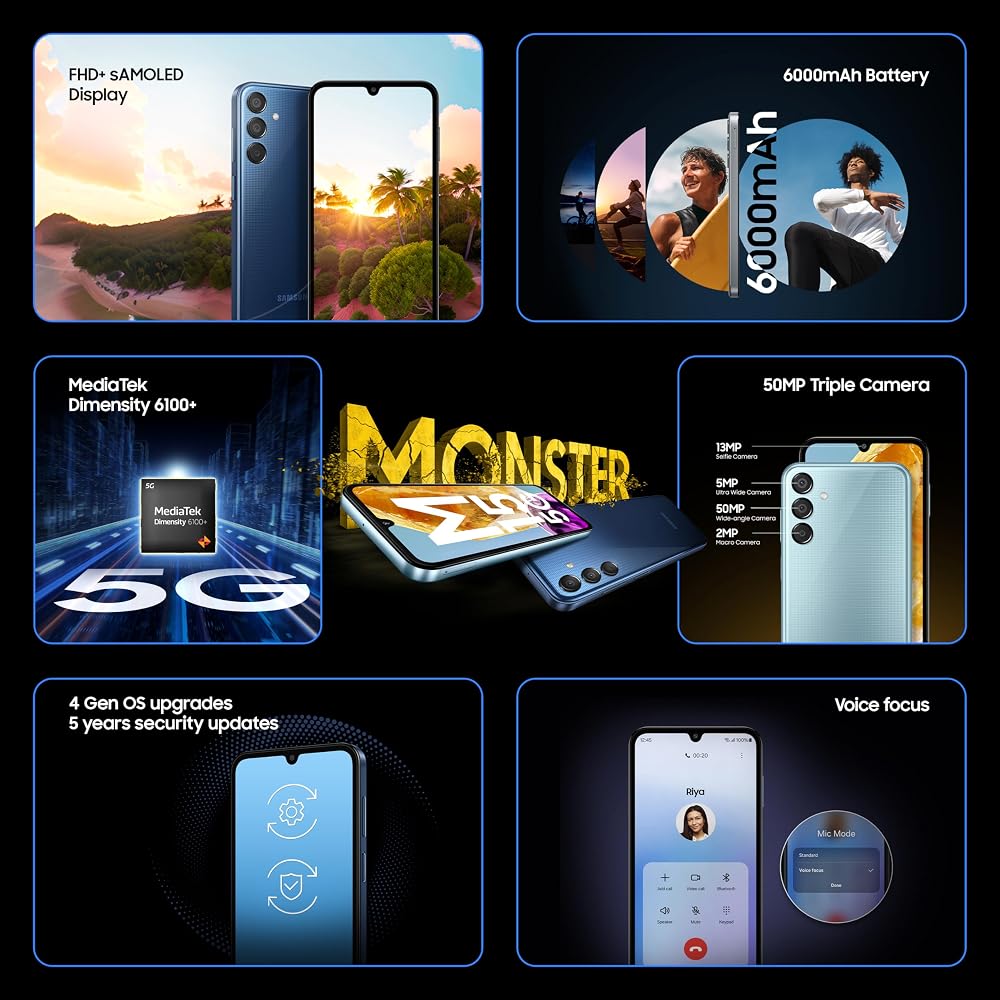 Samsung Galaxy M15 5G (Blue Topaz,6GB RAM,128GB Sri Lanka | Ubuy
