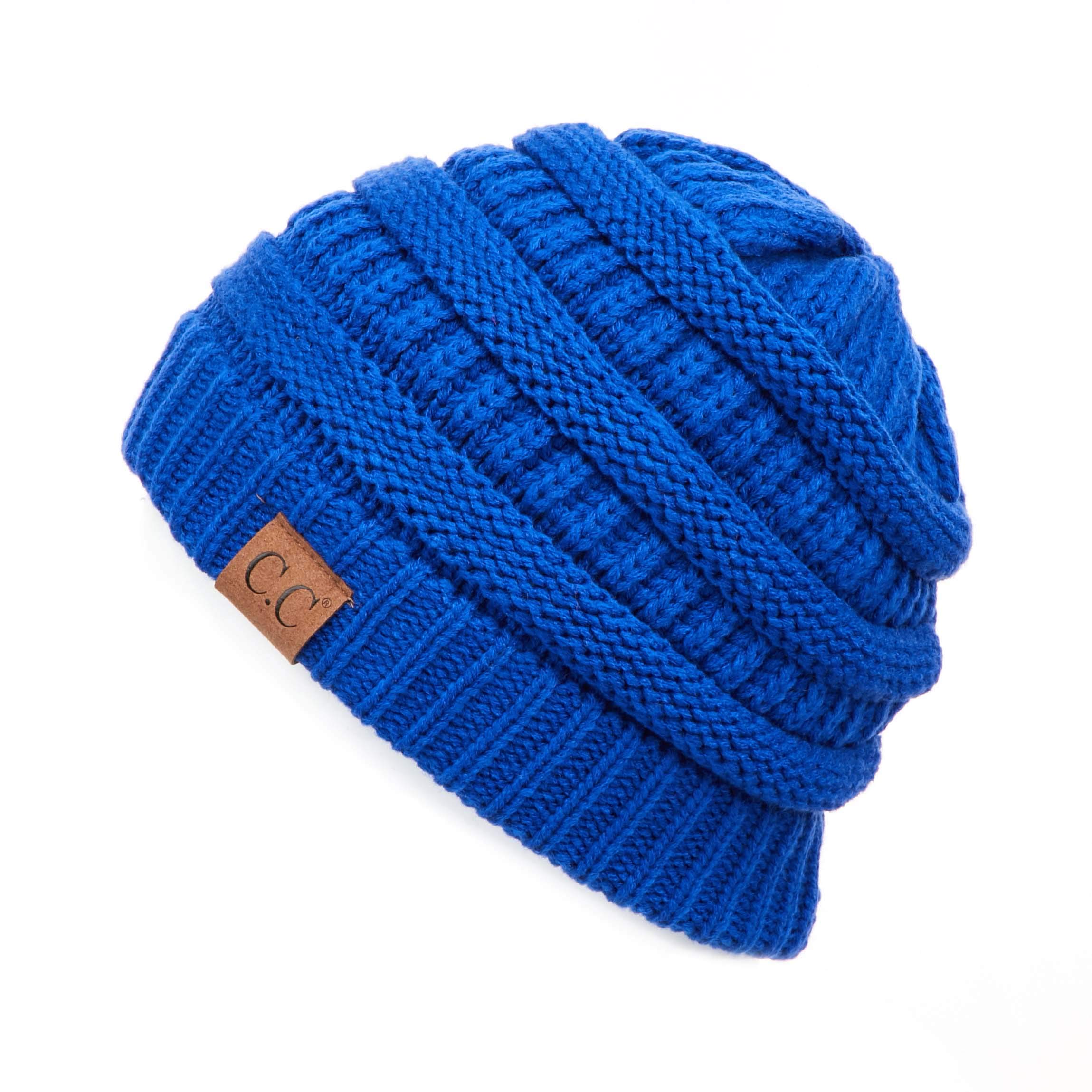 C.C Trendy Warm Chunky Soft Stretch Cable Knit Beanie Skully, Winter Mint, One Size — view 12