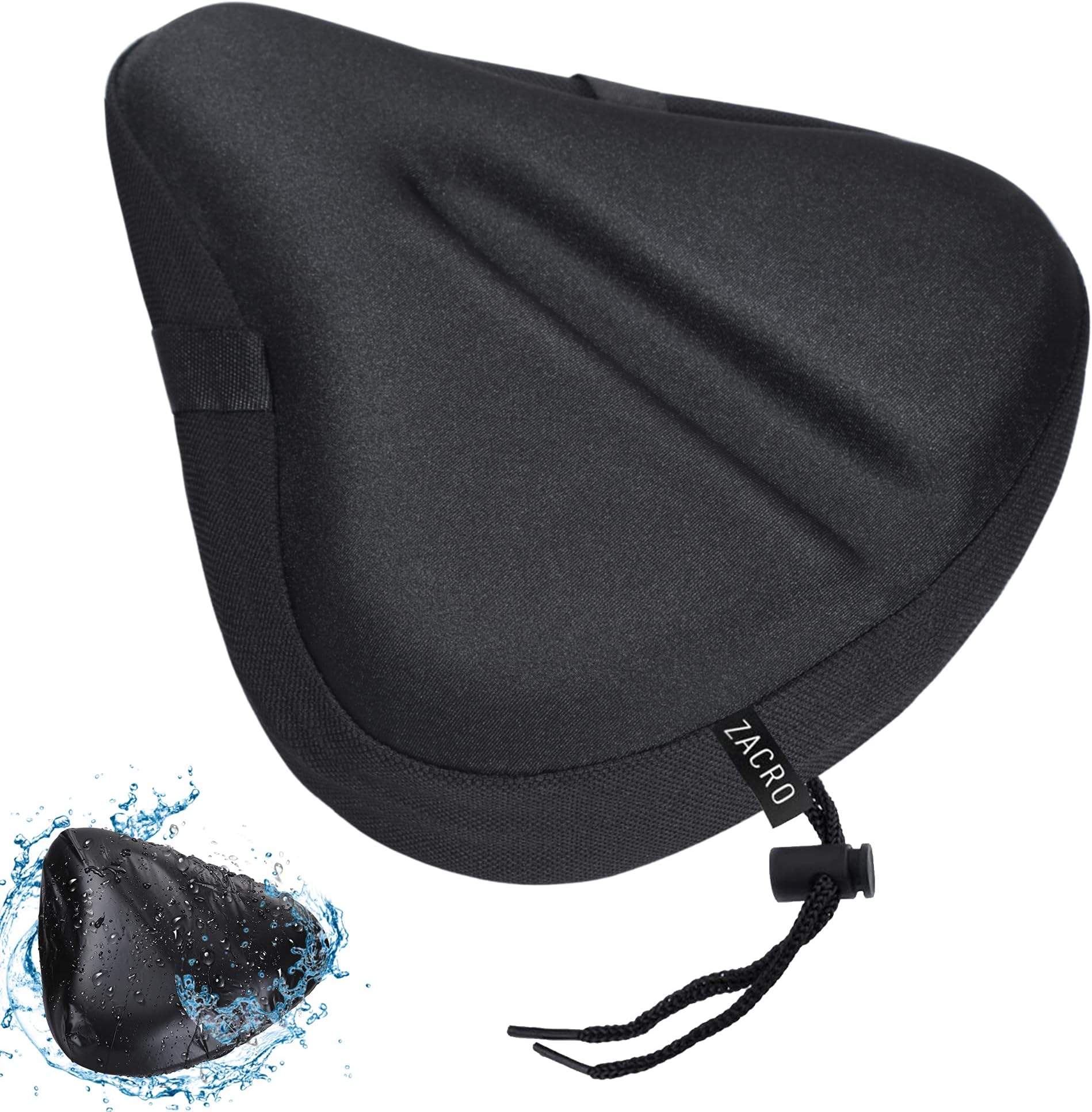 Housse De Selle Vélo En Gel Silicone 3D – Antidérapante, Confortable, Noire