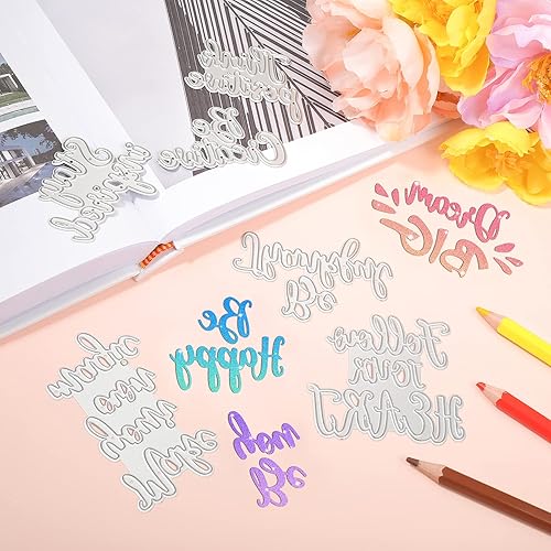 Miniatura 2 de Palabras de metal troquelado troquelado en relieve Palabras de corte de palabras, plantillas de palabras, plantillas de repujado de simpatía