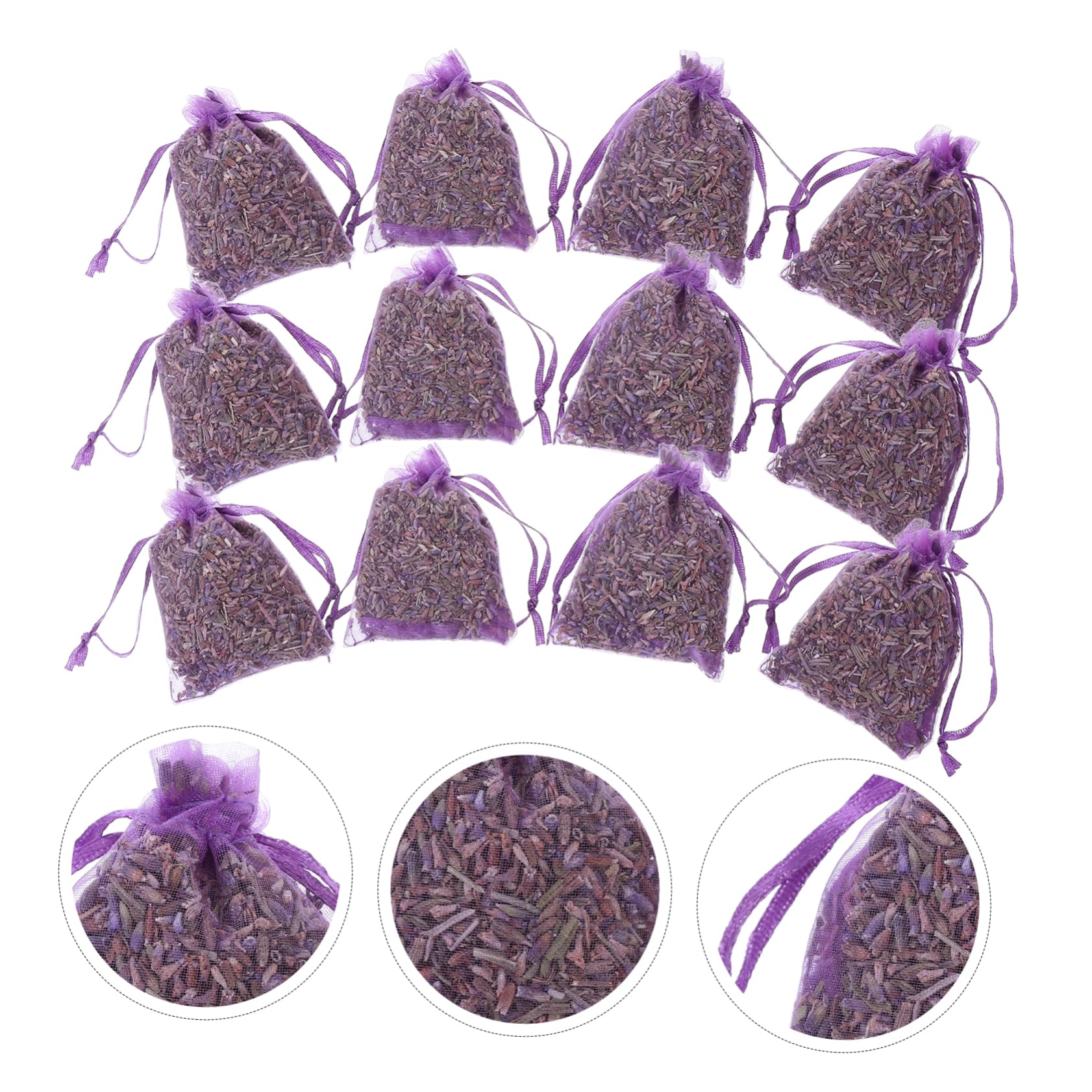 Alipis 3 Set Bustina di Lavanda Bustine Profumate per Guardaroba Profumato Nebbia Cuscino Lavanda e di Profumo di per Le Donne Essiccata Maglia 12 Pezzi * 3