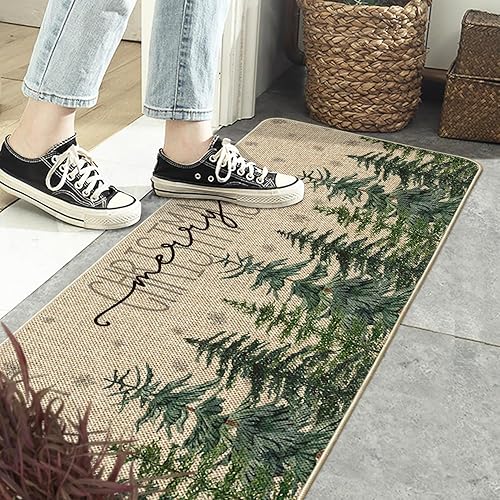 Miniatura 3 de Artoid Mode Tapete decorativo con diseño de copos de nieve y copos de nieve con texto en inglés "Merry Christmas", de temporada de invierno,