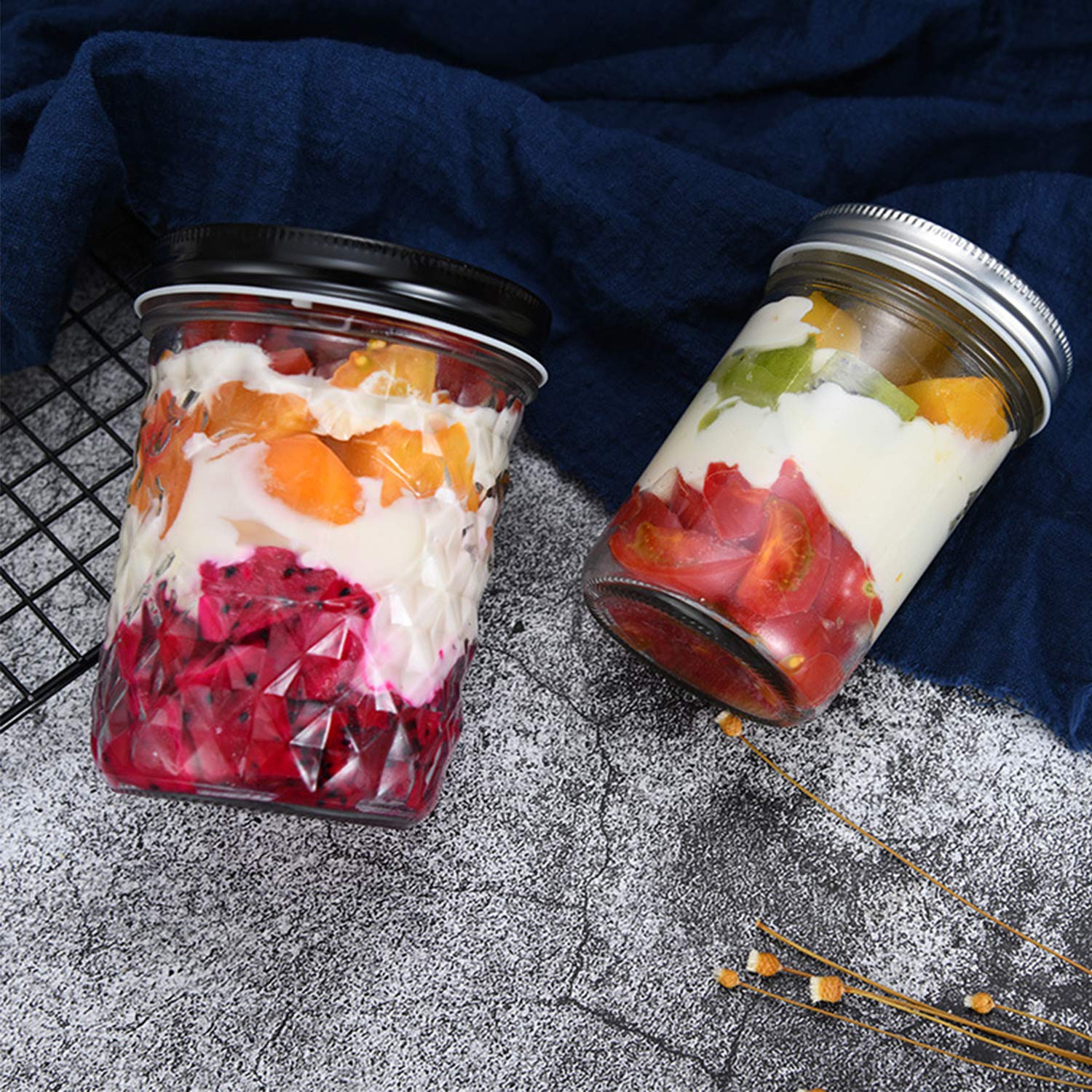 Mason Jars,QAPPDA Glass Jars With Lids 8 oz,Small Canning Jars