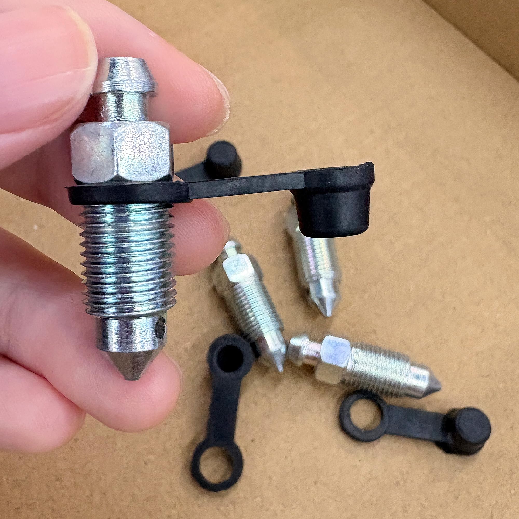 Vis De Purge Radiateur Kit De Purge M10 X 1,25 Mm Pour étrier De Frein Moto - Aluminium (argent) Avec Vis Banjo Maitre Cylindre Vis De Purge Etrier