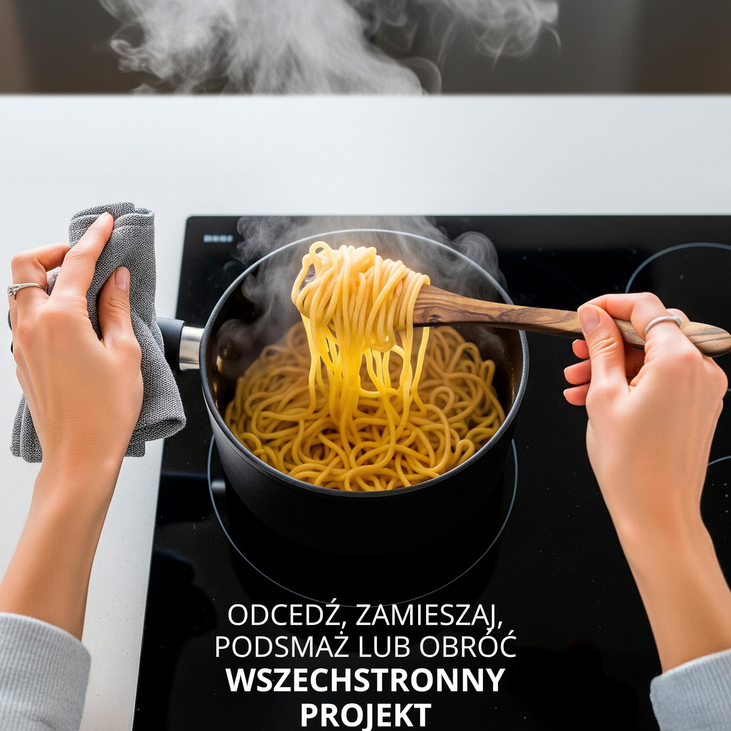 Erreke Zestaw Przyborów Kuchennych z Drewna Oliwnego, Ręcznie Wykonane Akcesoria w Stylu Śródziemnomorskim, 4-częściowy Zestaw z Łyżką i Szpatułką