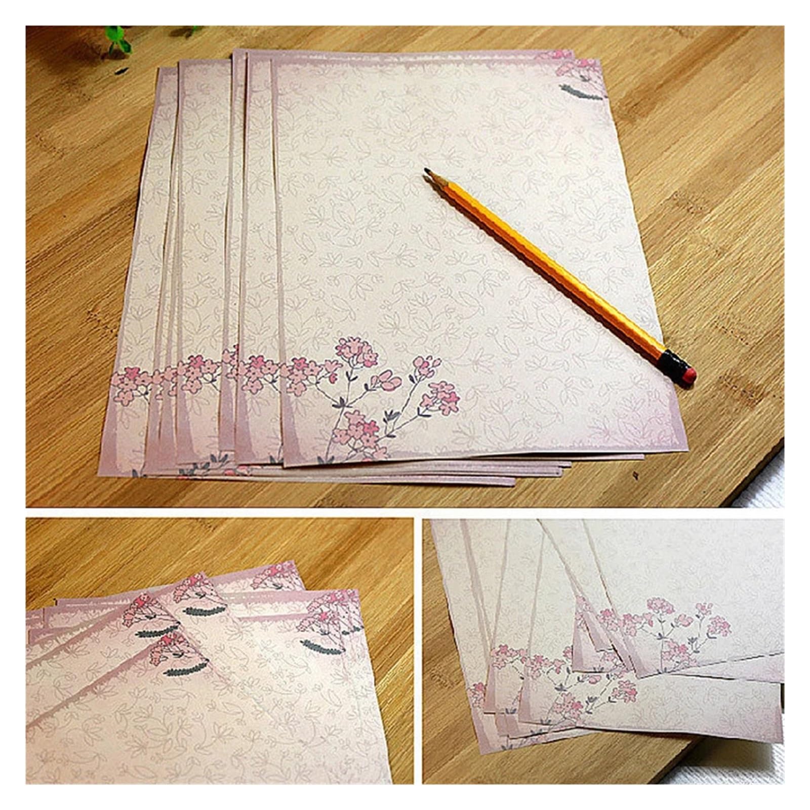 Papier À Lettre Vintage 160 pièces de papier à lettres floral vintage