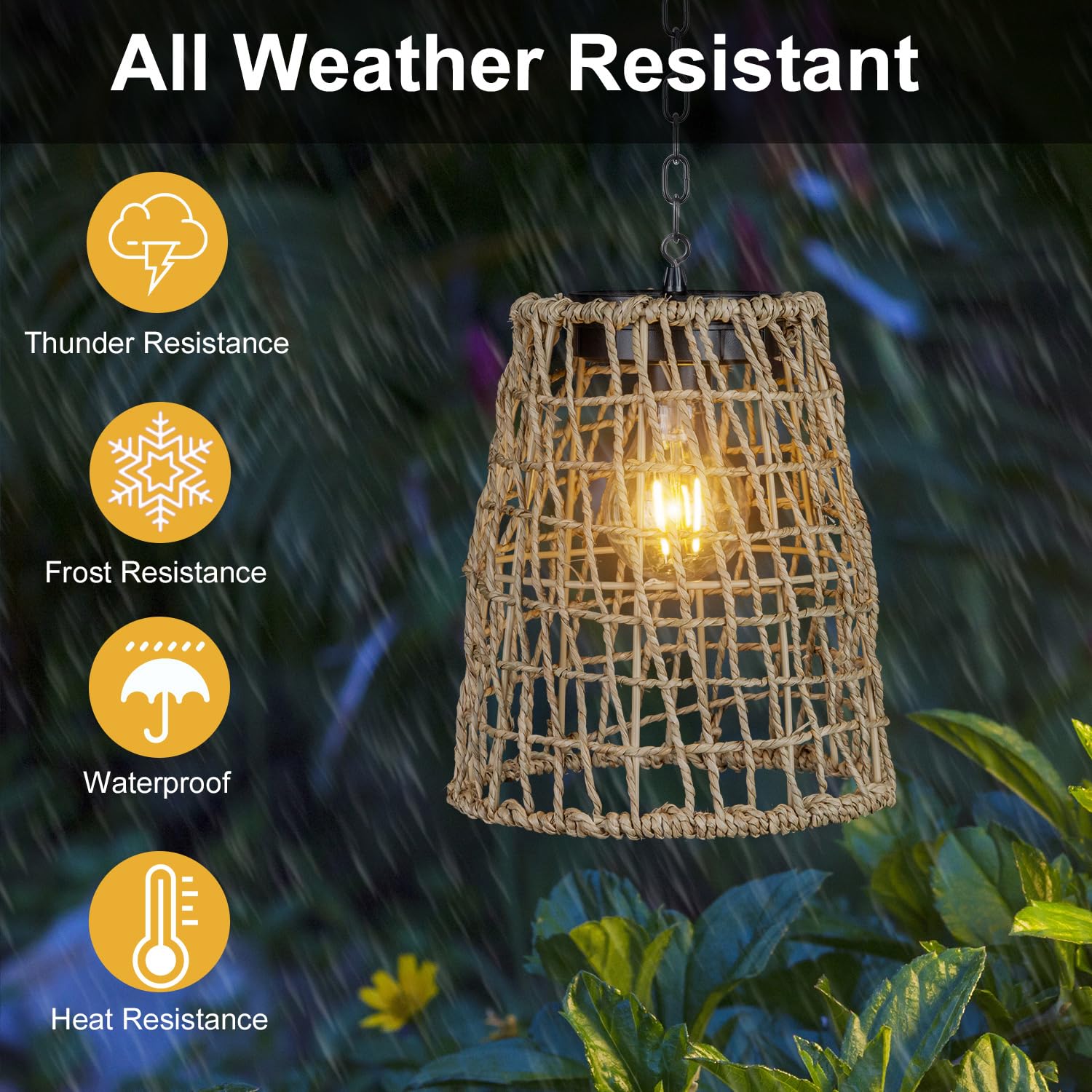 Solar Pendant Light Outdoor Hanging Lantern Solar - View #10