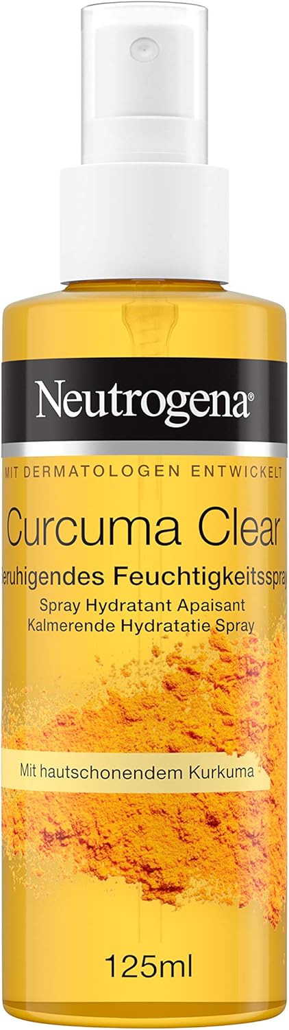 Neutrogena Curcuma Clear Facial Care, Soothing Moisturising Spray, Oil-Free Face Spray, 125 ml