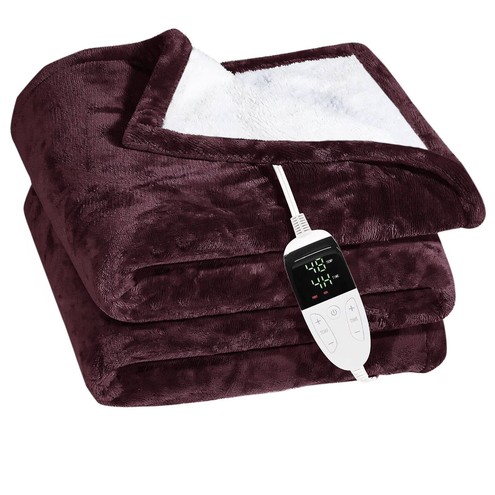 ARCOVA HOME Doubl;e Electric Blanket Throw with 6 Heating Levels and 2-10 Hours Time Settings, Flannel to Sherpa Super Cozy Heated Blanket Machine Washable with 5 Year Warranty 60x60 inch (Coffee) (B0DFTGZJL4) Amazon Price History, Amazon Price Tracker