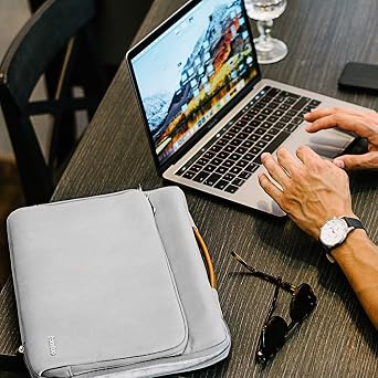 tomtoc 15,6 Lenovo Ideapad, Dell Inspiron 15, Acer Chromebook 15, Lg Gram 17 Ultra Hafif Dizüstü Bilgisayar, Bilgisayar Evrak çantası Için 15,6 Inç Geri Dönüştürülmüş Dizüstü Bilgisayar çantası