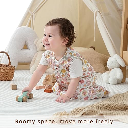 Miniatura 5 de DaysU - Saco de dormir para bebé de 0 a 6 meses, elástico, manta portátil para bebé niña, cierre de 2 vías, TOG 0.5, transpirable y ligero, paquete