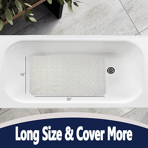 Miniatura 3 de SAFELAND - Tapete antideslizante para baño, ducha, bañera, material TPR, ecológico, sin PVC, lavable a máquina, sin olor, con potentes ventosas y
