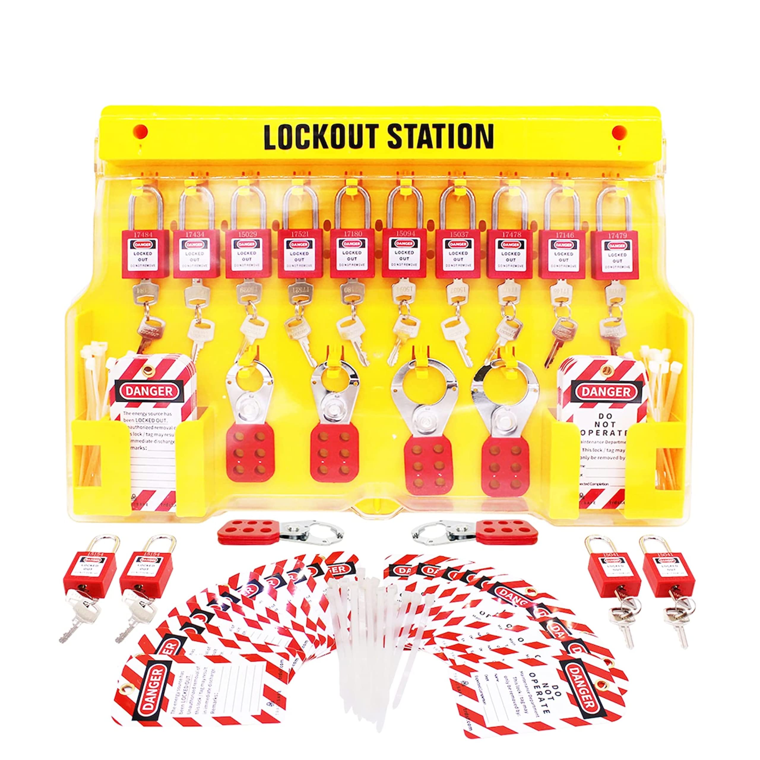 Buy TRADESAFE Lockout Tagout Station with Loto Devices 14 Pack Safety