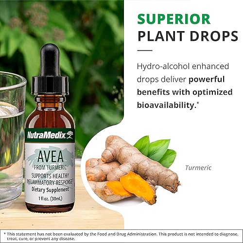 Miniatura 5 de NutraMedix Extracto de cúrcuma Avea  Suplemento líquido de cúrcuma para el estrés, apoyo del estado de ánimo y promoción de una respuesta