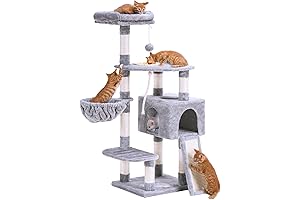 Heybly Cat Tree HCT010W: A Multi-Level Haven for Indoor Cats