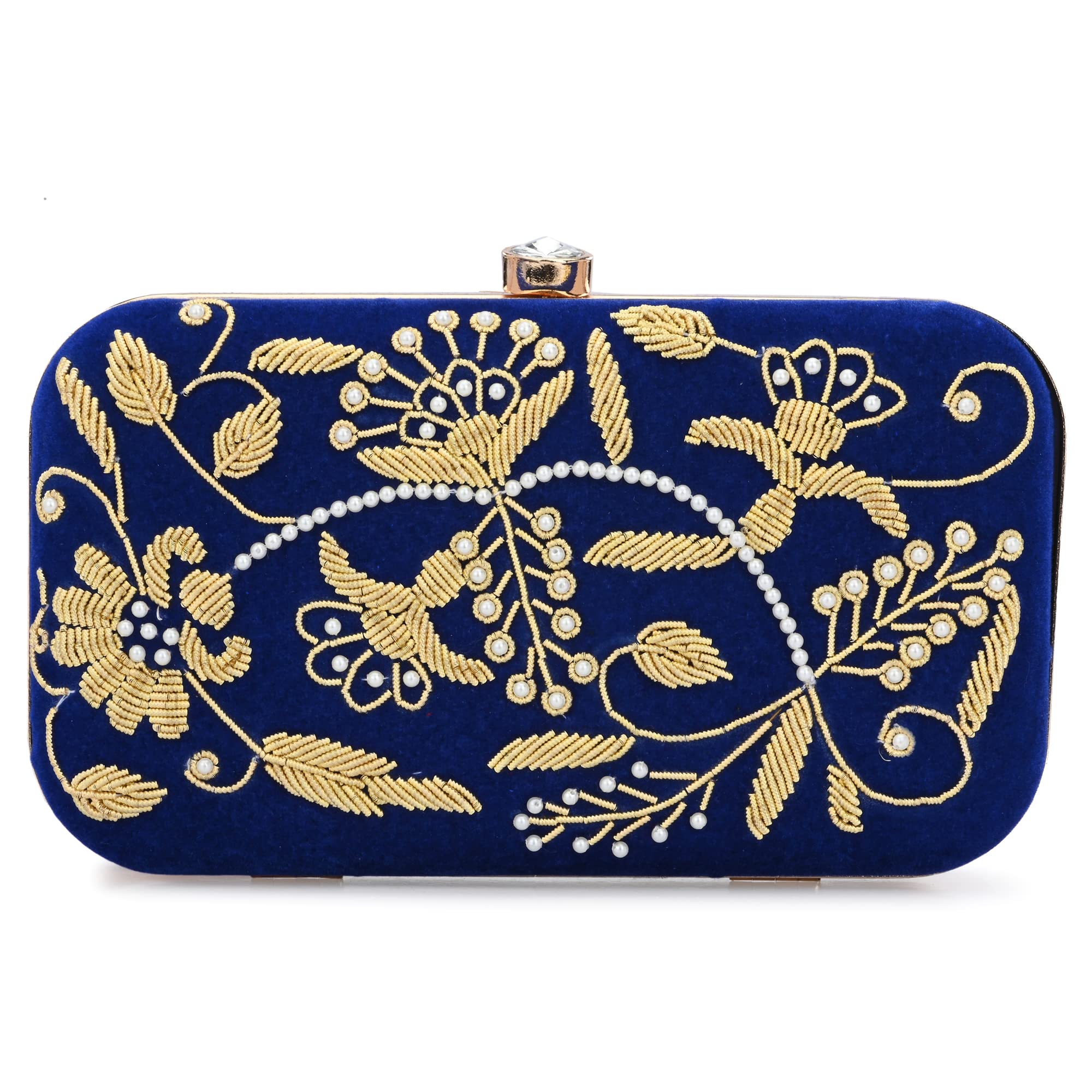 For The Beautiful You Blue Embroidered Womens Clutch (D-705) (B0BLP5942C) Amazon Price History, Amazon Price Tracker
