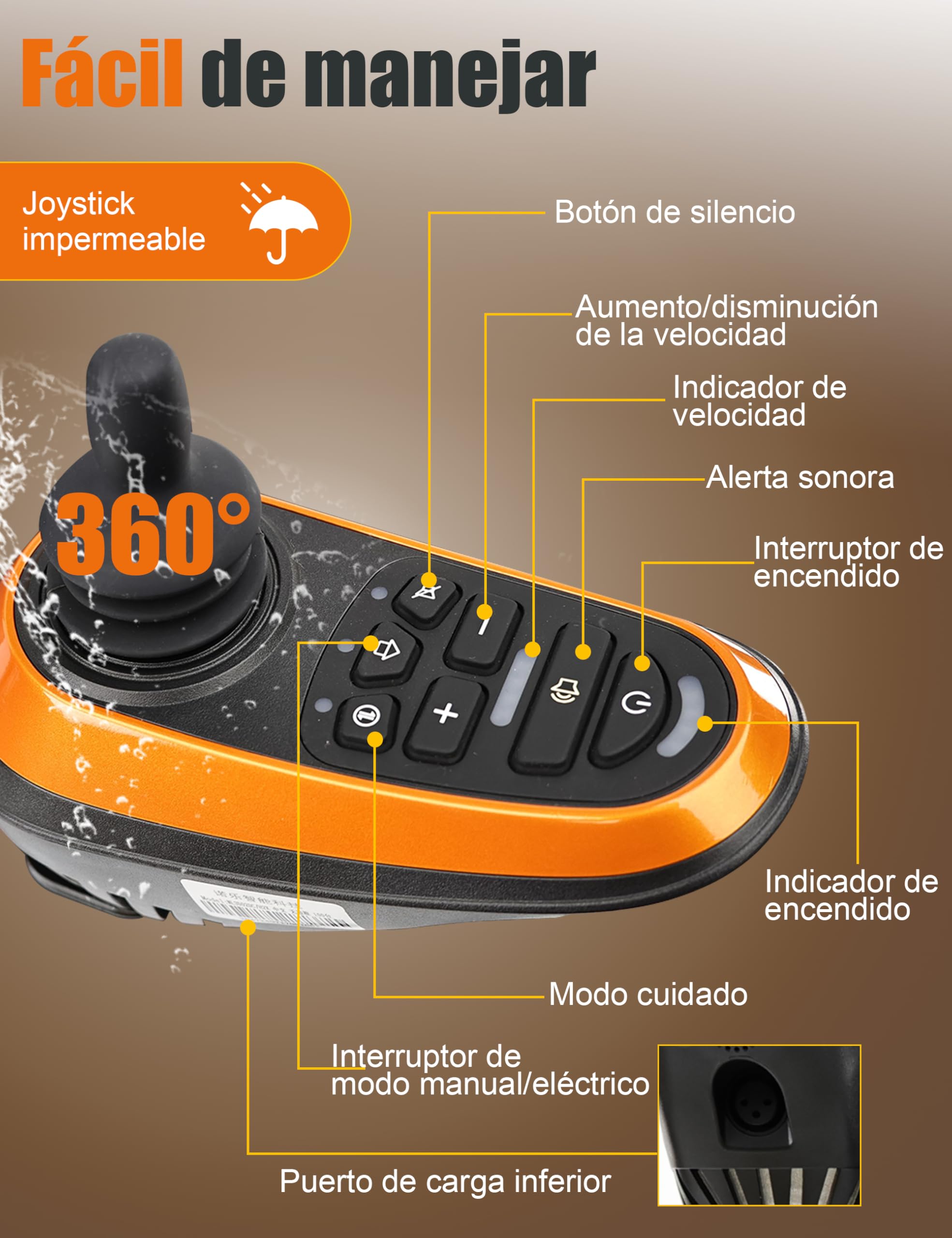 Silla de ruedas eléctrica plegable con asiento ergonómico, silla de ruedas eléctrica todo terreno de 25 km para personas mayores, freno electromagnético, ideal para movilidad en la vida