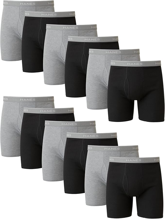 Hanes Men's Underwear Boxer Briefs Pack