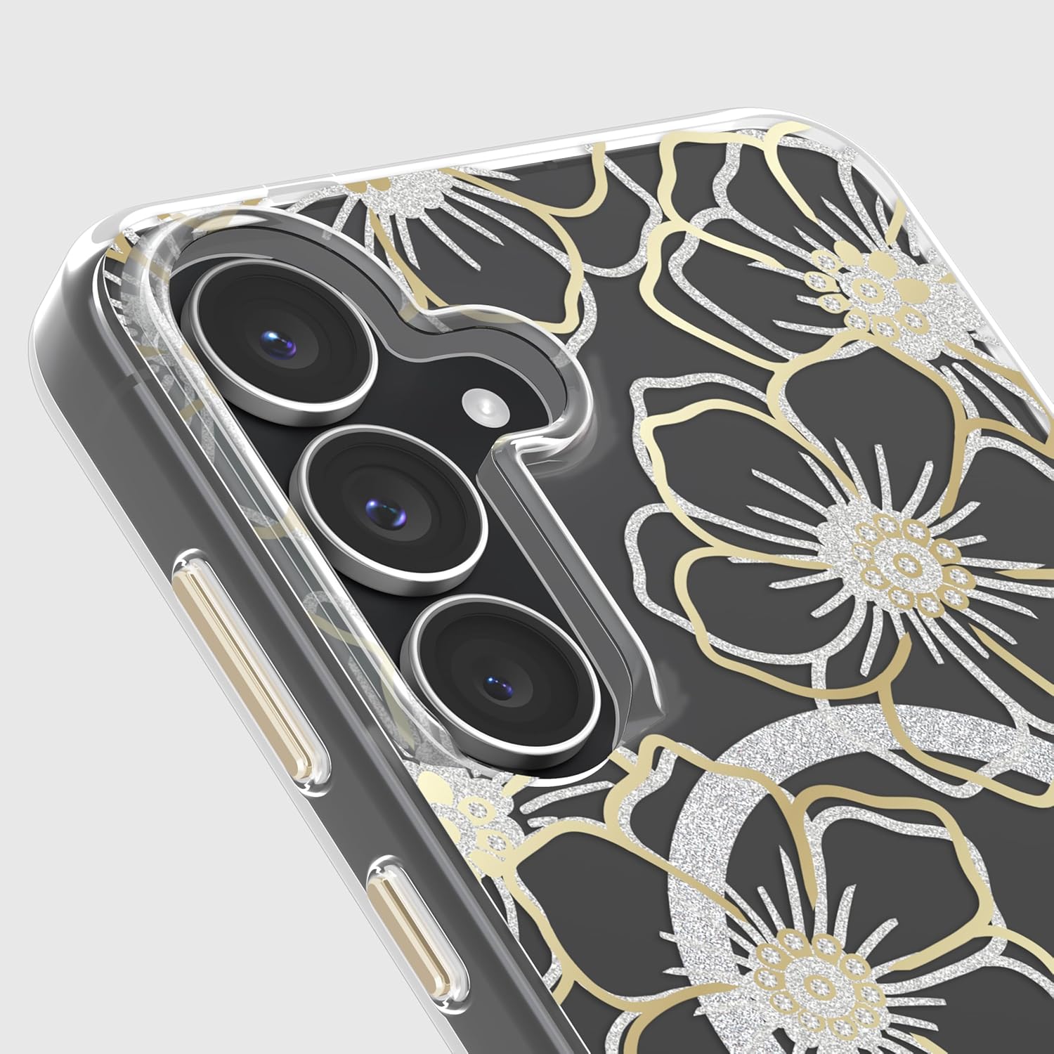Case-Mate Samsung Galaxy S25 FE 5G Case [Magnetic and Wireless Charging] - Sparkly Floral Phone Cover with 12ft Drop Protection - Premium Phone Case for Samsung Galaxy S25 FE 5G 6.7” - Floral Gems