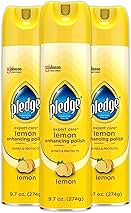 Pledge Enhancing Polish, Furniture & Wood Spray, Lemon Scent, 9.7oz (Pack of 3)