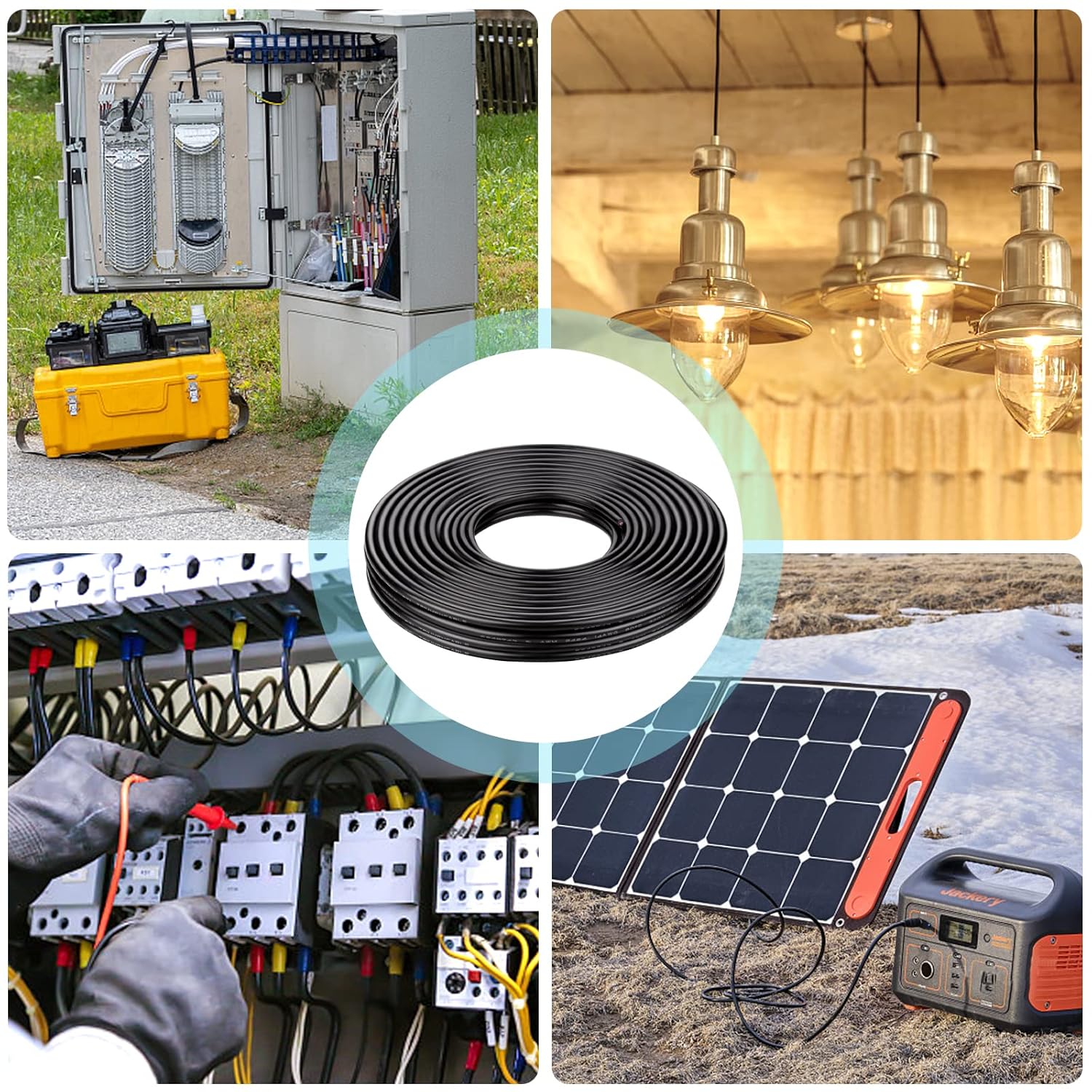 14 Gauge Wire, 14 AWG Stranded Tinned Copper Wire, 50FT Flexible 14 AWG Wire for LED Strips Lamp Lighting Marine Automotive (14 Gauge, 50FT)