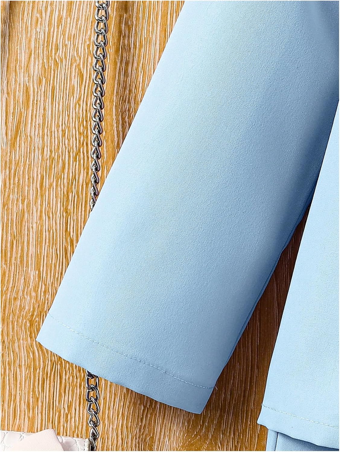 Milumia Girl's 2 Piece Blazer Set Shawl Open Front Long Sleeve Blazers and Pant Suit - Image 4