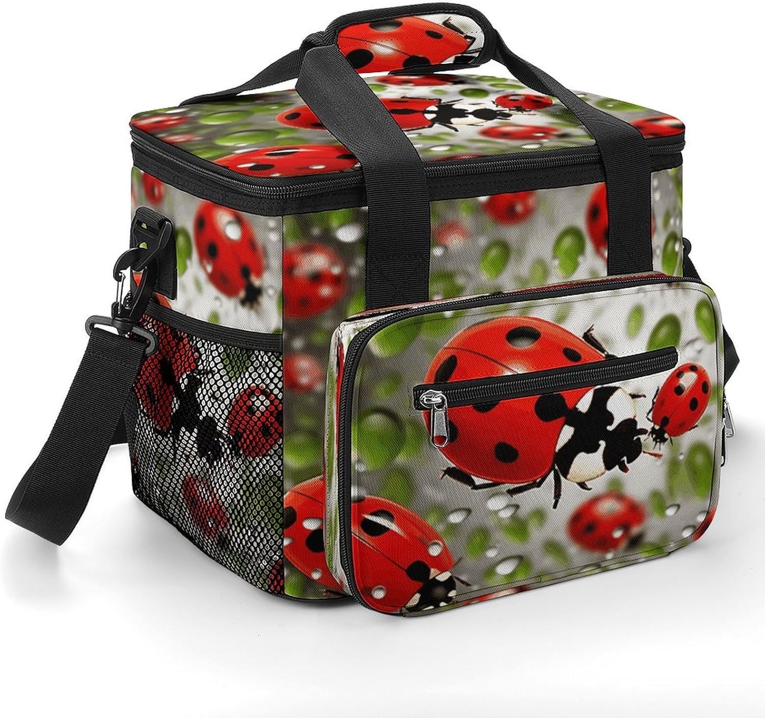 Ladybug Cooler Bags Portable Soft Cooler Bag Lightweight Ice Chest Insulated Lunch Bags Camping Cooler Bag Cooler Lunch Tote Coolers for Picnic Travel Beach