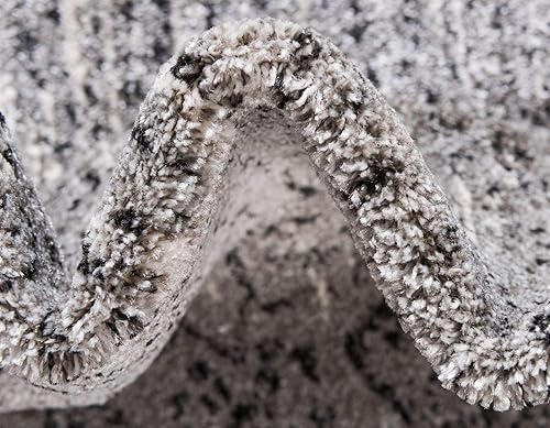 Miniatura 7 de Unique Loom Del Mar Collection - Alfombra de área Jennifer (8 x 10 pies, rectangular, grisnegro)