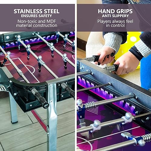 Vista 20 de Outdoor Foosball Table Adult Size - Game Tables for Adults with Balls & Players - Soccer Table Game for Indoor Use - Weatherproof Perfect for