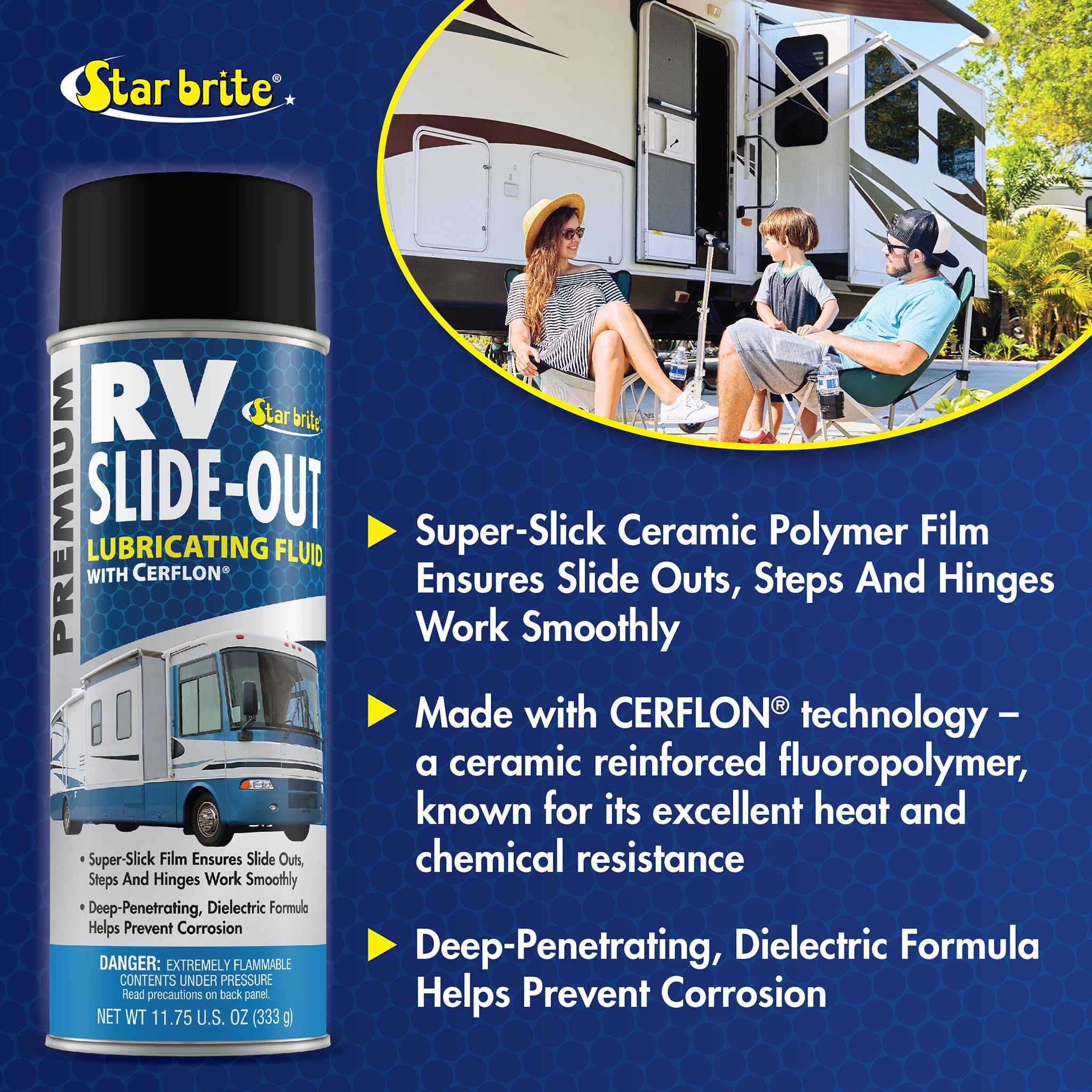 Amazon.com: STAR BRITE RV Slide-Out Lubricating Fluid with Cerflon - Ultra-Slick, Deep-Penetrating, Corrosion Preventive Spray for RV Slide Outs (078212) : Automotive Amazon.com: STAR BRITE RV Slide-Out Lubricating Fluid with Cerflon - Ultra-Slick, Deep-Penetrating, Corrosion Preventive Spray for RV Slide Outs (078212) : Automotive
