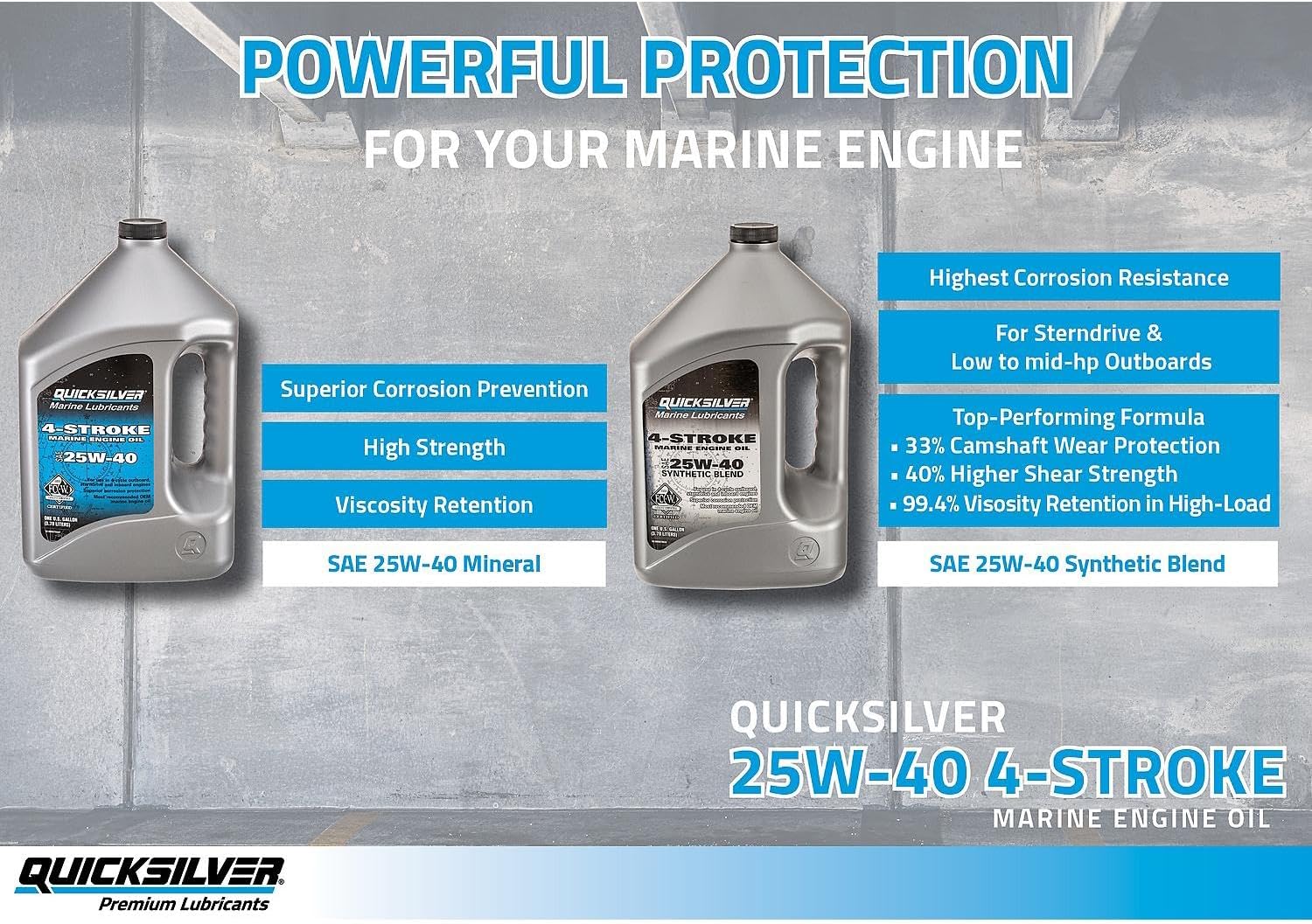 Quicksilver by Mercury Marine 25W-40 Marine Engine Oil