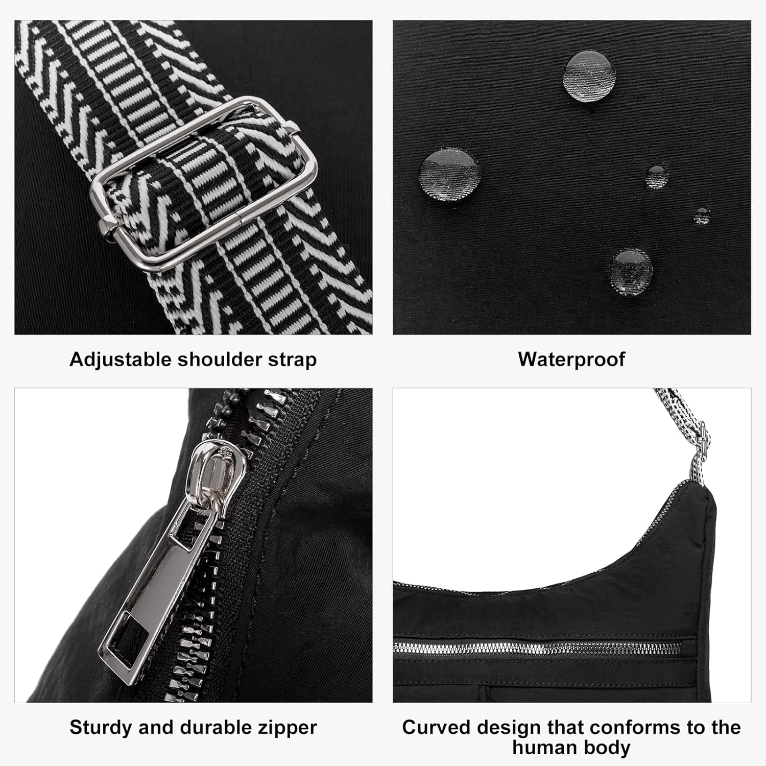 CLUCI Travel Purses for Women, Waterproof Nylon Crossbody Bags for Woman Trendy, Anti Theft Shoulder Handbags for Ladies - Image 6